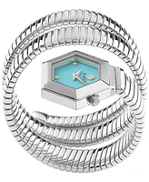 Philipp Plein Women's Snake Hexagon Stainless Steel Wrap Bracelet Watch 28mm