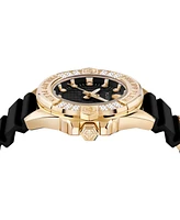 Philipp Plein Women's Majesty Black Silicone Strap Watch 38mm