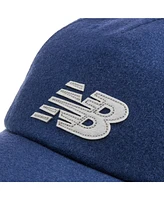 New Balance Men's Embroidered Logo Grandpa Wool Hat-Navy