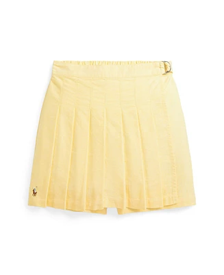 Polo Ralph Lauren Big Girls Pleated Oxford Faux-Wrap Skort