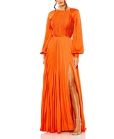 Mac Duggal Women's Ruffle Tiered Floral Cut-Out Chiffon Gown