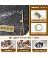 Casainc Ceiling-Mounted Thermostatic Shower System With Handheld