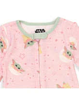 Starwars Baby Girls Star Wars 2 Pack Zip Up Sleep N' Play Coveralls