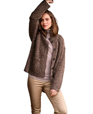Celtic & Co. Women's Donegal Funnel Neck Cardigan