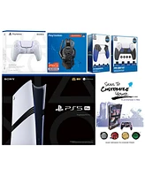 Sony Playstation 5 Pro Bundle with Extra Cosmic Red Controller, Plantronics Headset, Trigger Stop Kit, Fps Grip Kit and MightySkins Decal Voucher