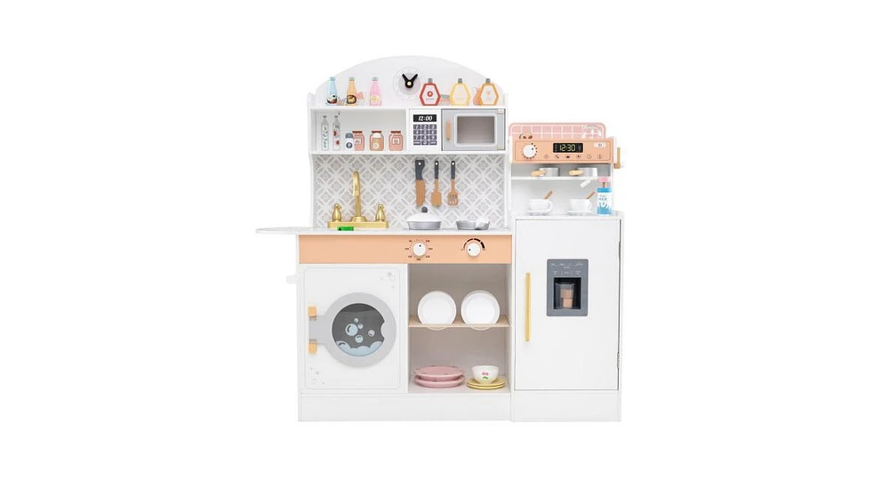 Kids Kitchen Set with Coffee Maker & Accessories Fun Pretend Play Toy for Children