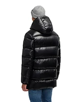 Pajar Men's Dechen Long Channel Quilted Puffer with Detachable Hood