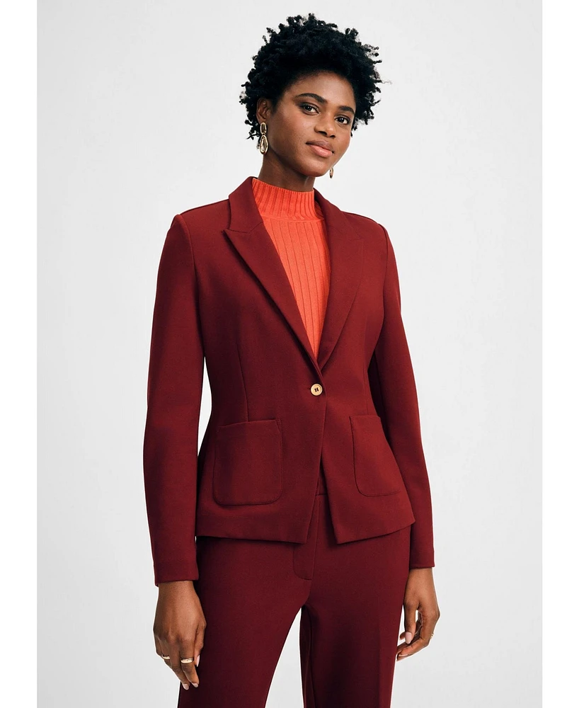 Isaac Mizrahi Women's Single Breasted Blazer