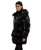 Pajar Women's Estelle Mixed Chevron Quilted Puffer with Detachable Hood