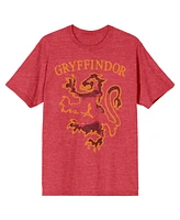 Harry Potter Men's Gryffindor Lion Emblem Red Heather