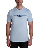 Karl Lagerfeld Paris Men's Logo Race Stripe T-Shirt