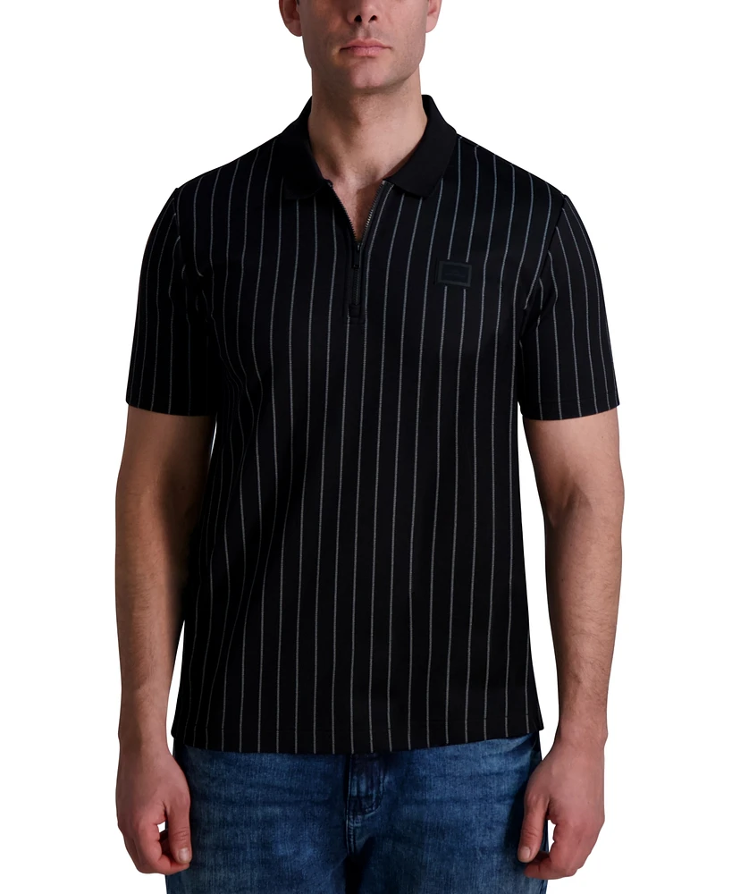 Karl Lagerfeld Paris Men's Stripe Polo Shirt
