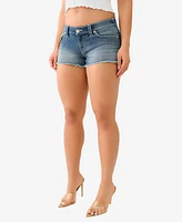 True Religion Women's Joey Low Rise Flap Shorts