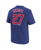 Nike Big Boys and Girls Seiya Suzuki Royal Chicago Cubs 2025 Mlb World Tour: Tokyo Series Name Number T-Shirt