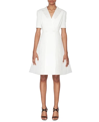 White Tie by Shani Women's Tuxedo Blazer A-Line Dress