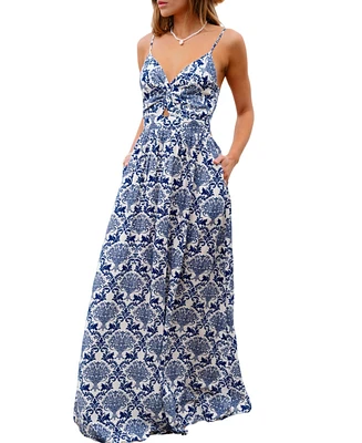 Cupshe Women's Summer Serenade Ornate Maxi Beach Dress