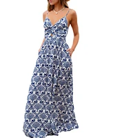 Cupshe Women's Summer Serenade Ornate Maxi Beach Dress