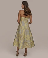 Donna Karan New York Women's Strapless Jacquard Dress