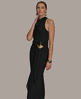 Donna Karan New York Women's Cowl-Neck Sleeveless Gown