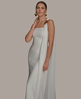 Donna Karan New York Women's Straight-Neck Chiffon-Sash Gown