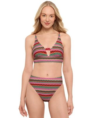 Salt Cove Juniors Front Tab Midkini Top High Waist Cheeky Bottoms Exclusively At Macys