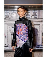 Jessie Zhao New York Double Sided Wool Silk Scarf Of Flower Imagination