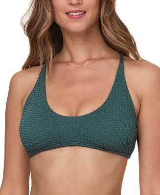 Andie Women's The Valencia Convertible-Strap Textured Weave Bikini Top