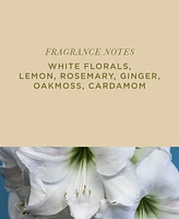 Aromatique White Amaryllis Rosemary Textured Candle with Lid, 6 oz.