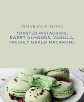 Aromatique Pistachio Macaron Printed Tin Candle with Lid, 4 oz.