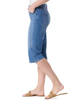 Gloria Vanderbilt Petite Dalia Seamed Straight-Leg Denim Skimmer Jeans