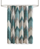 Ink+Ivy Alpine Chevron Stripe Cotton Shower Curtain, 72" x