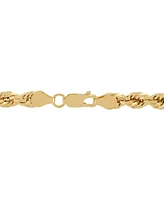 Lightweight Rope Chain Necklace (5.5mm) in 10k Yellow Gold, 22"