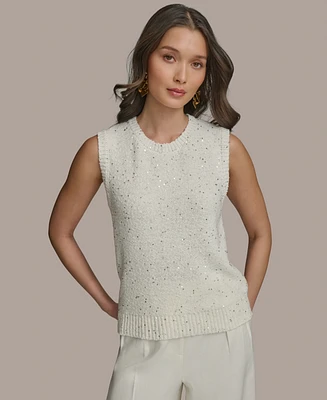 Donna Karan New York Women's Sequined Sleeveless Sweater