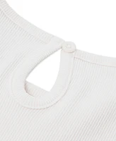 Levi's Little Girls 2-Piece T-Shirt and Butterfly Crochet Shortalls Set