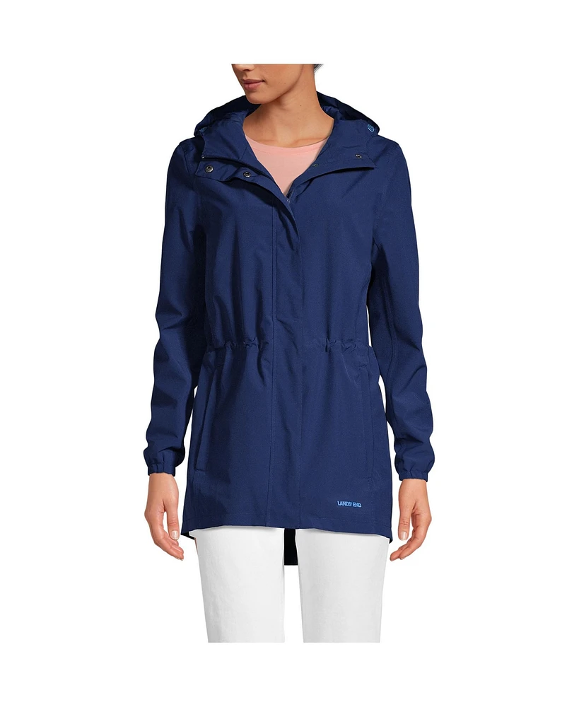 Lands' End Women's Tall Squall Packable Waterproof Raincoat
