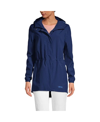 Lands' End Women's Tall Squall Packable Waterproof Raincoat