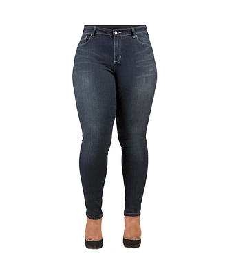 Poetic Justice Plus Curvy-Fit Basic 5 Pockets Skinny Jeans Dark