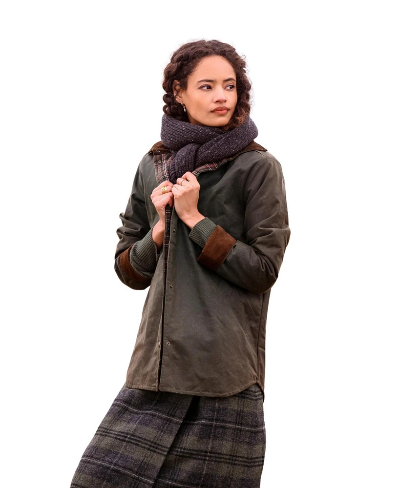 Celtic & Co. Women's Wax Cotton Lined Overshirt Jacket
