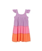 Lands' End Girls Woven Tiered Dress