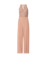 Quiz Women's Beaded V Neck Chiffon Jumpsuit