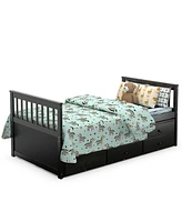 Twin Captain's Bed with Trundle and 3 Storage Drawers