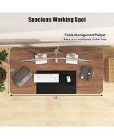 55 Inch Electric Standing Desk Adjustable with Cable Management Hole