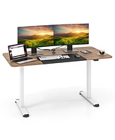 55 Inch Electric Standing Desk Adjustable with Cable Management Hole