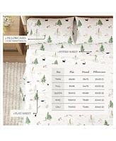 Turkish Cotton Double-Brushed Printed Flannel Bed Sheet Set