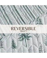 Rustic Woodland Reversible Microfiber Quilt Set with Shams