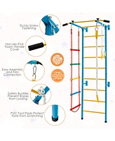 5 In 1 Kids Indoor Gym Playground Swedish Wall Ladder
