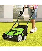 15 Inch 13 Amp Electric Scarifier with Collection Bag and Removable Blades