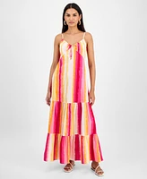 I.n.c. International Concepts Women's Cotton Tiered Maxi Dress, Exclusively at Macy's