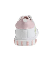 Bebe Little Girls Low Top with Rhinestones Beads and Plate Sneakers