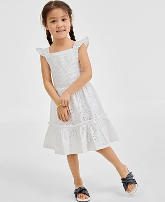 On 34th Little Girl's Cotton Eyelet Smocked Mommy & Me Flutter-Sleeve Dress, Exclusively at Macy's